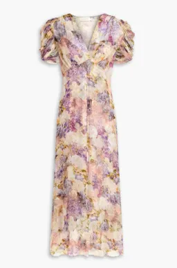 Zimmermann The Lyrical Gather Sleeve Midi in Dreamy Floral Size 0/Au 8 for rent on The Volte - image 6