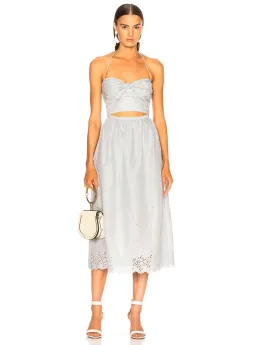 Zimmermann Iris Picnic Midi Dress Light Blue Size 2 / AU 12 for rent on The Volte - image 1