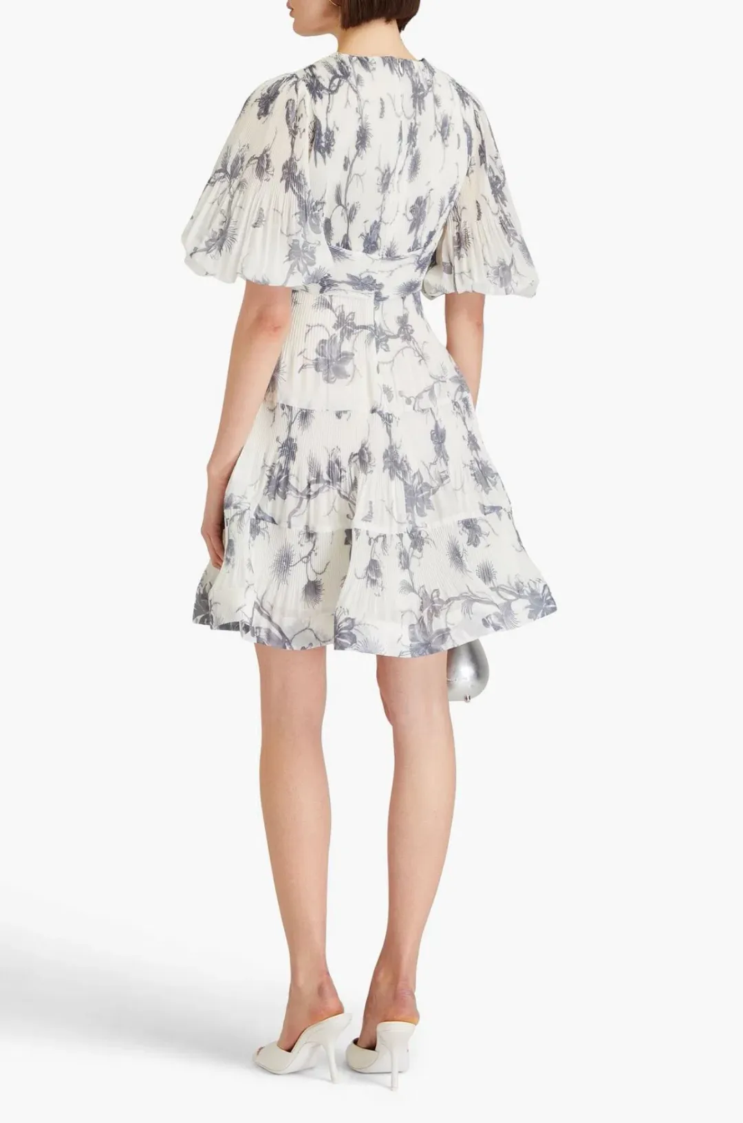 Zimmermann Pleated Mini Dress Keira Navy Size 3 / AU 14 for rent on The Volte - main image