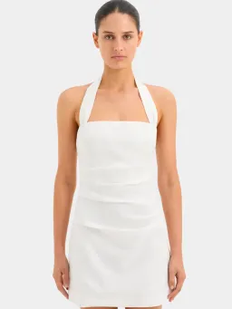 Sir The Label Noemi Halter Mini Dress Ivory Size 1 / AU 8 for rent on The Volte - image 5