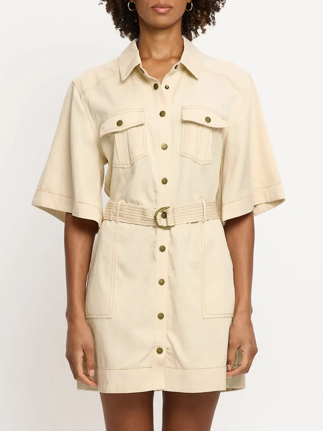 Kivari Gianna Dress Cream Size 12 for rent on The Volte - main image