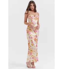 House of CB Josefina Maxi Dress Ivory Floral  Size M /Au 10 for rent on The Volte - image 1