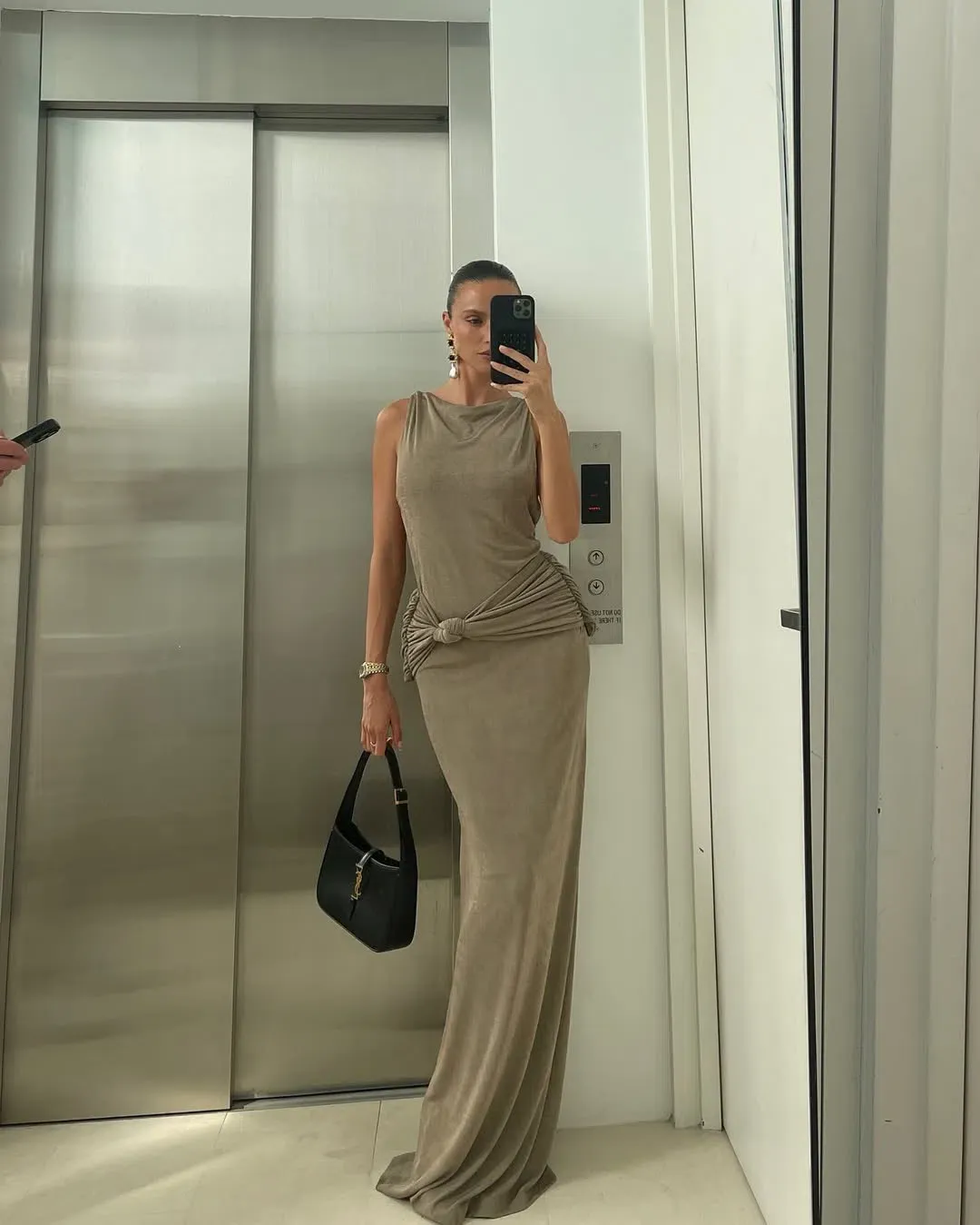 Arcina Ori Matisse Dress Grey Size  XS/Au 6  for rent on The Volte - main image