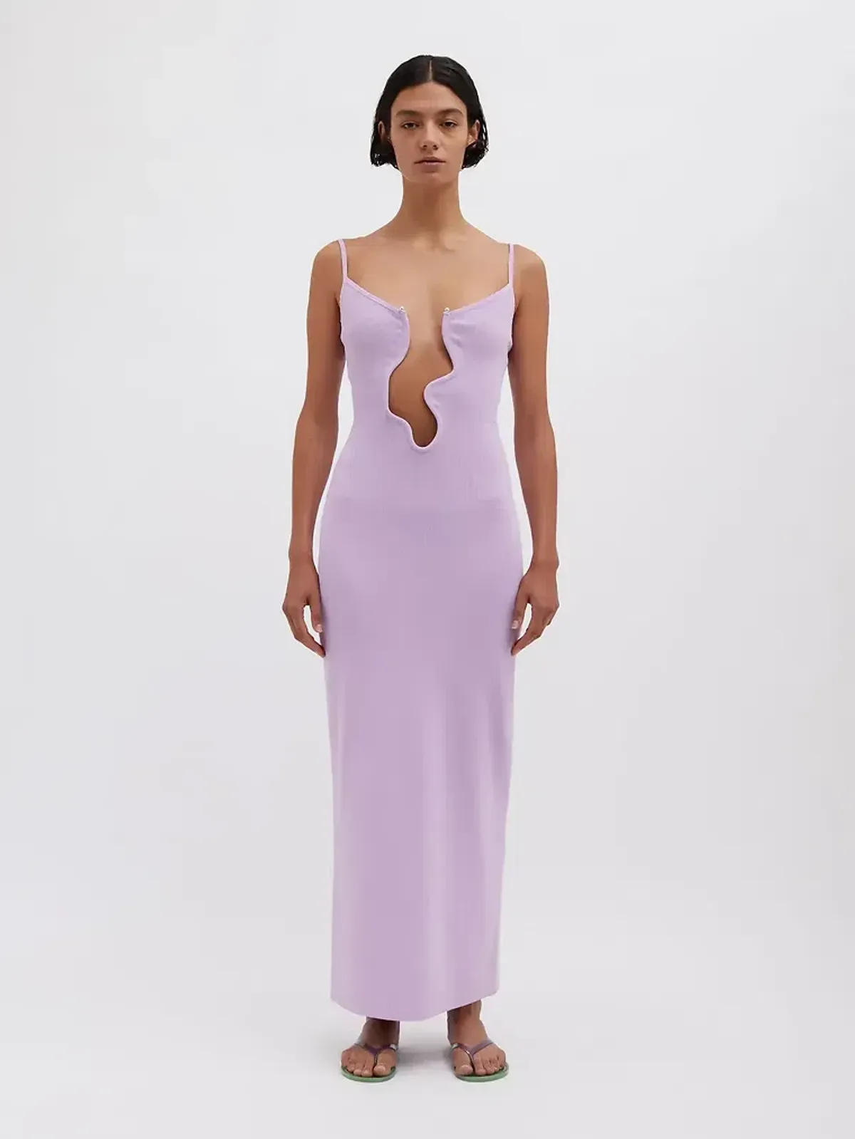 Christopher Esber Salacia Wire Column Dress Pink Size 8  for rent on The Volte - main image