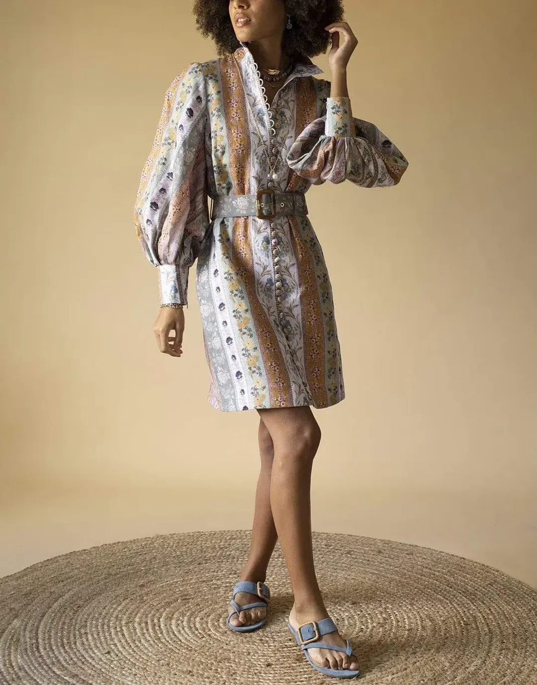 Zimmermann Luminous Mixed Ribbon Mini Dress Floral Size 0P/ AU 6 / US 2 for rent on The Volte - main image