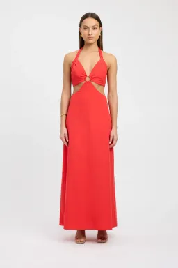 Kookai Romeo Ring Maxi Dress in Strawberry Red Size 8 for rent on The Volte - image 1