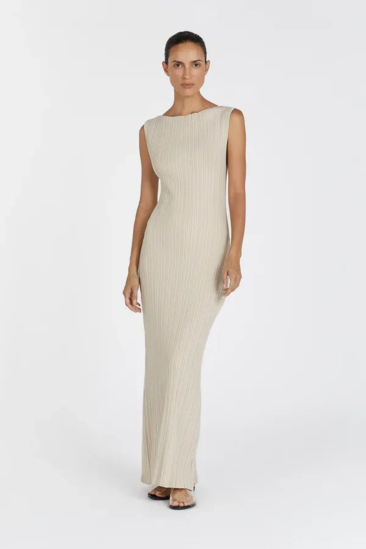 Dissh Sienna Knit Midi Dress Stone Size S / AU 8 for rent on The Volte - main image