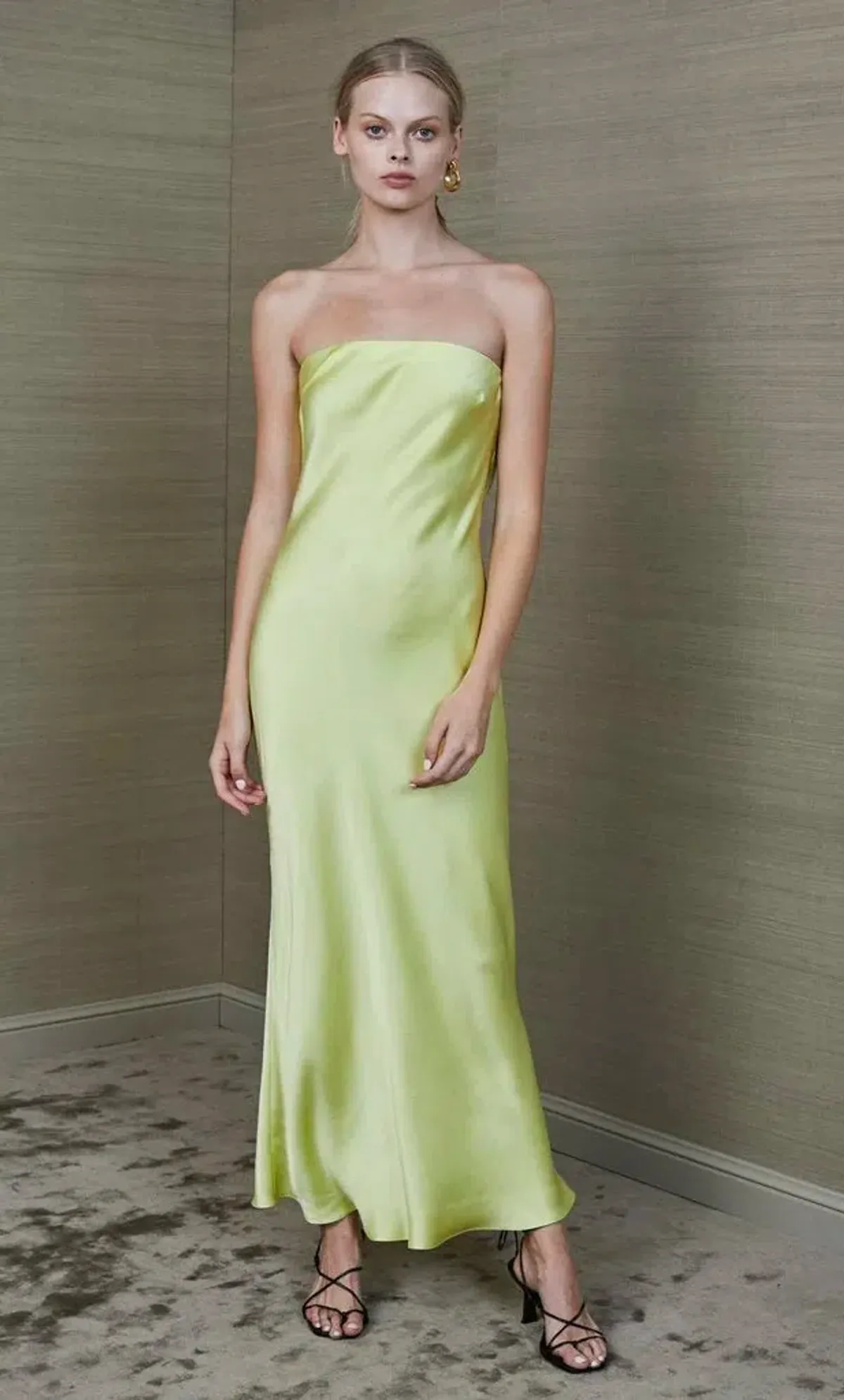 Bec & Bridge Citrus Sweetie Strapless Dress Citrus Size 8 for rent on The Volte - main image