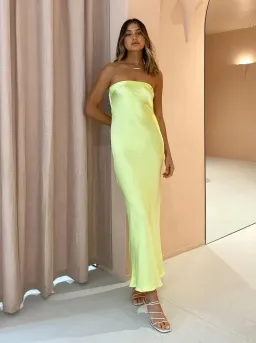 Bec & Bridge Citrus Sweetie Strapless Dress Citrus Size 8 for rent on The Volte - image 1