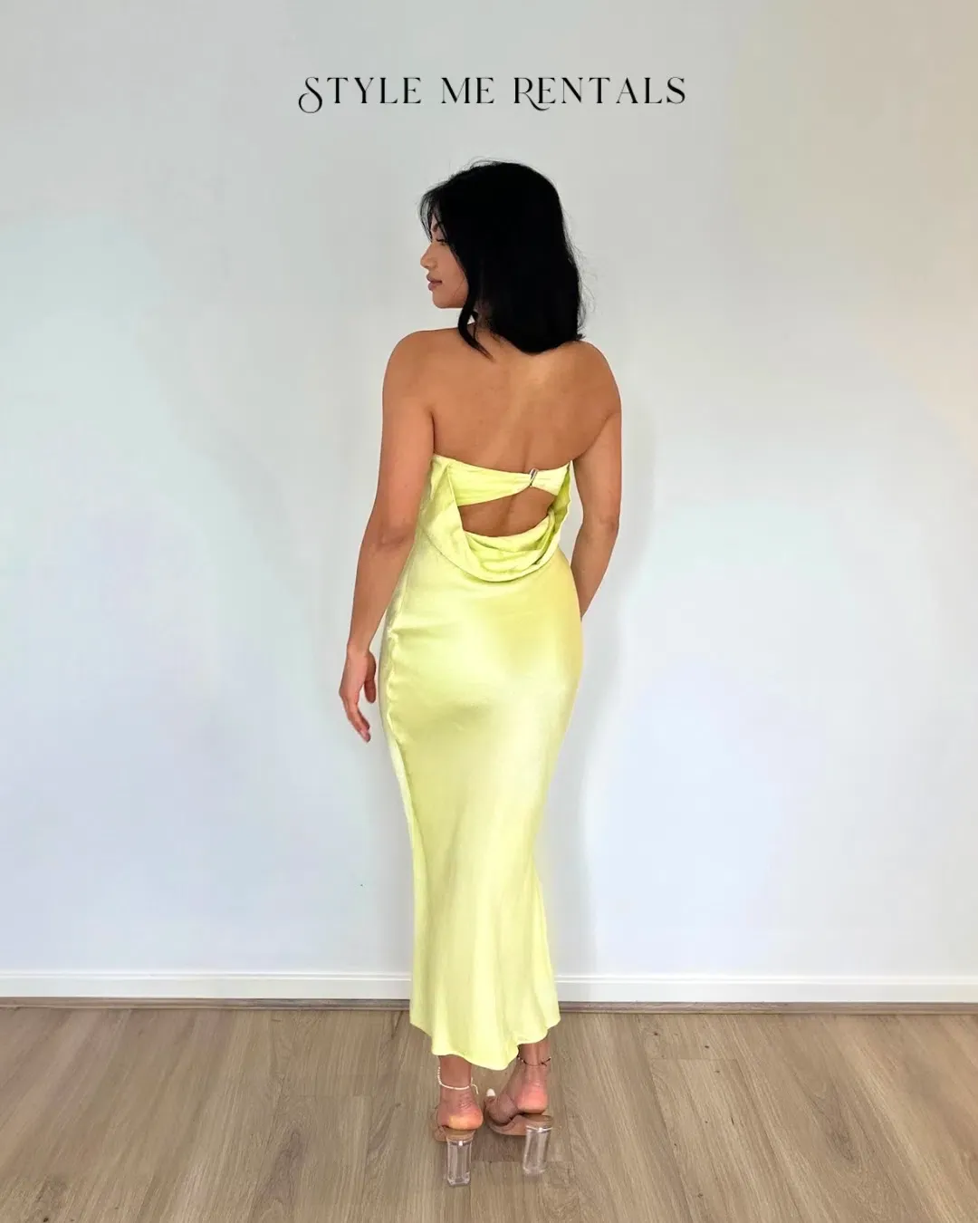 Bec & Bridge Citrus Sweetie Strapless Dress Citrus Size 8 for rent on The Volte - main image