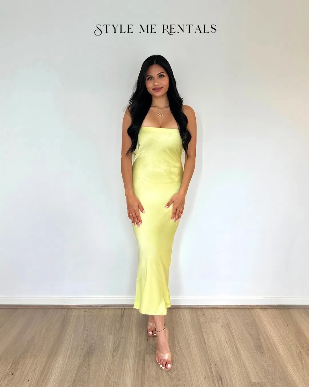 Bec & Bridge Citrus Sweetie Strapless Dress Citrus Size 8 for rent on The Volte - main image