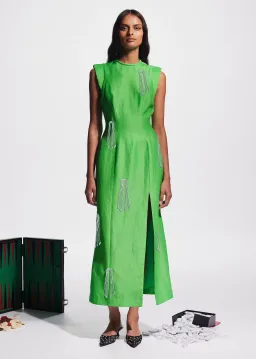 Alemais Dazzle Midi Dress Green Size 8 for rent on The Volte - image 1