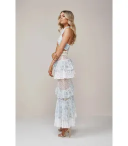 Ixiah The Label Outlaw Top and Skirt Set Light Blue Size AU 6 for rent on The Volte - image 2