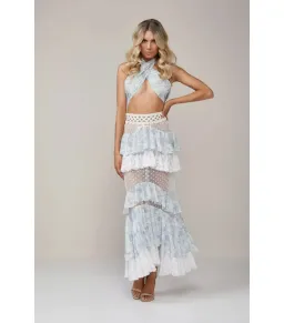 Ixiah The Label Outlaw Top and Skirt Set Light Blue Size AU 6 for rent on The Volte - image 1