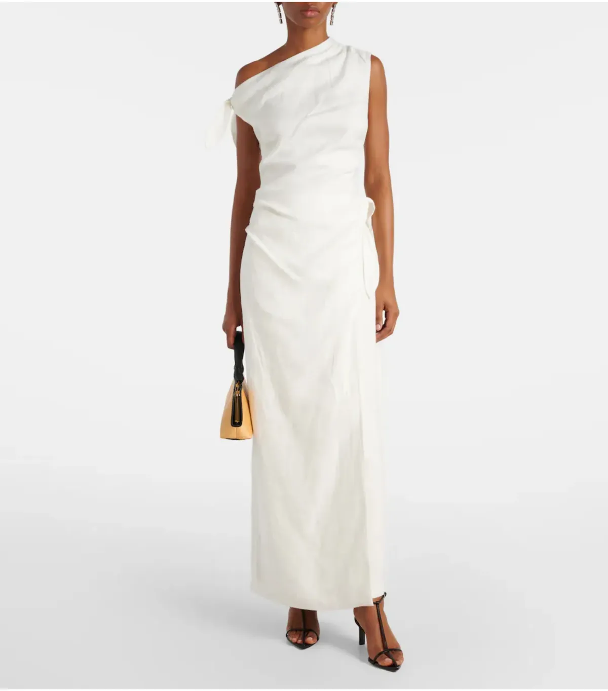 Sir The Label Tamara Linen Maxi Dress Ivory Size 1 / AU 8  for rent on The Volte - main image
