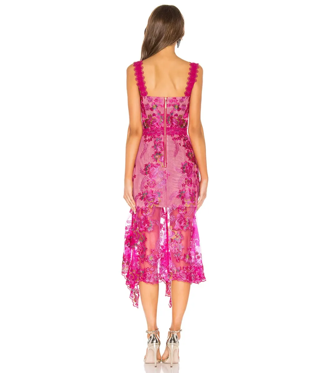 Bronx & Banco Eva Midi Dress in Fuschia Pink Size AU 10 for rent on The Volte - main image