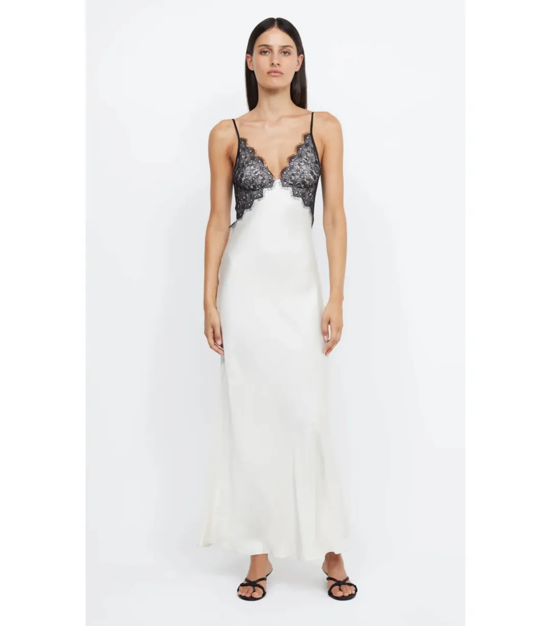 Bec & Bridge Emery Lace Maxi Dress Ivory/Black Size AU 6 for rent on The Volte - main image