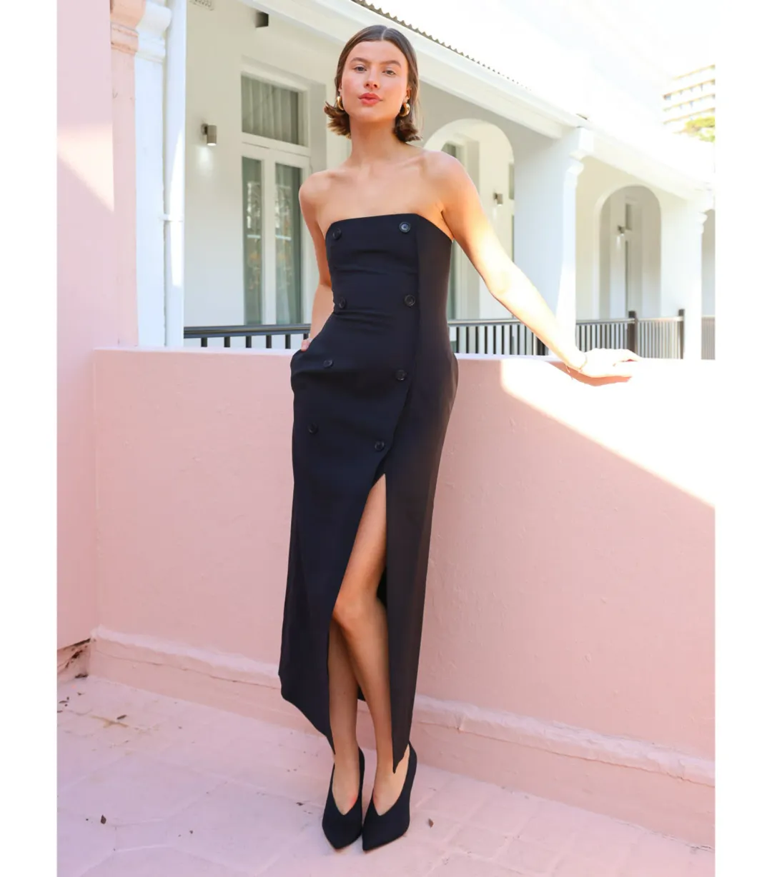 Viktoria and Woods Matrimony Dress Black Size AU 6 for rent on The Volte - main image