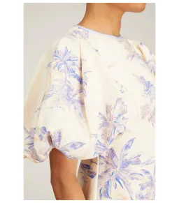 Zimmermann Linen Day Midi Dress in Pearl Palm Toile Size 12/M for rent on The Volte - image 4