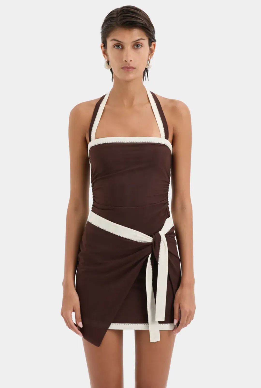 Sir the label Jacques mini dress chocolate size 2/10 for rent on The Volte - main image
