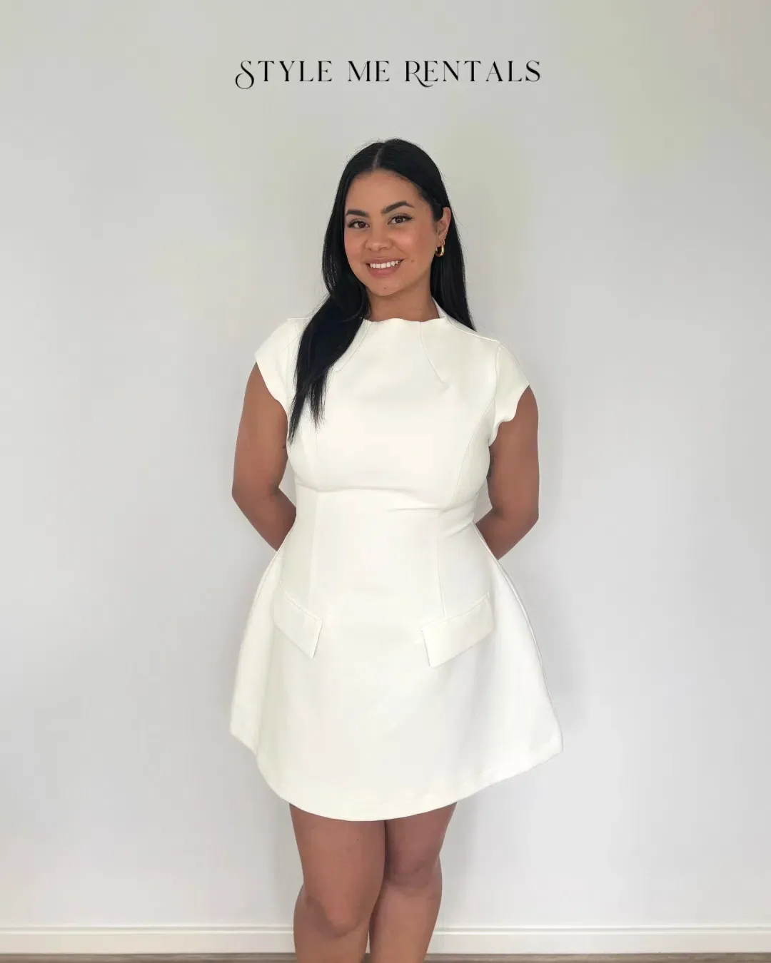 Odd Muse The Ultimate Muse Cap Sleeve Mini Dress White Size L for rent on The Volte - main image