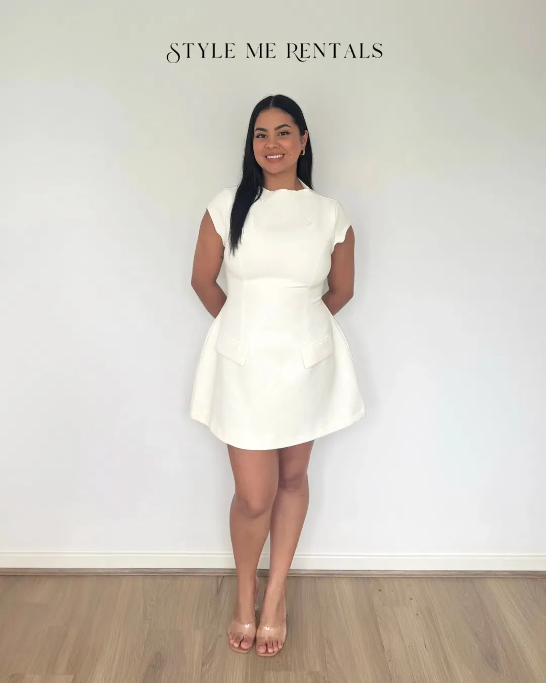 Odd Muse The Ultimate Muse Cap Sleeve Mini Dress White Size L for rent on The Volte - main image