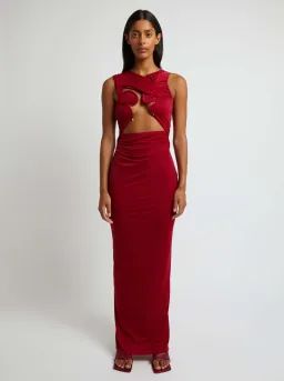 Christopher Esber Venus Tank Dress Cherry Size 8 for rent on The Volte - image 1
