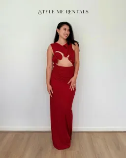 Christopher Esber Venus Tank Dress Cherry Size 8 for rent on The Volte - image 3