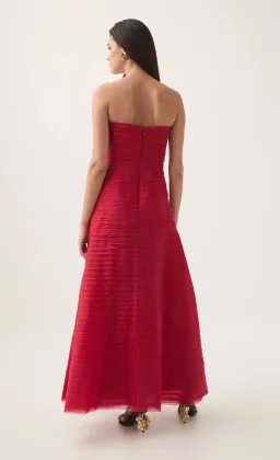 AJE Soundscape Dress in Red Size 8 for rent on The Volte - image 4
