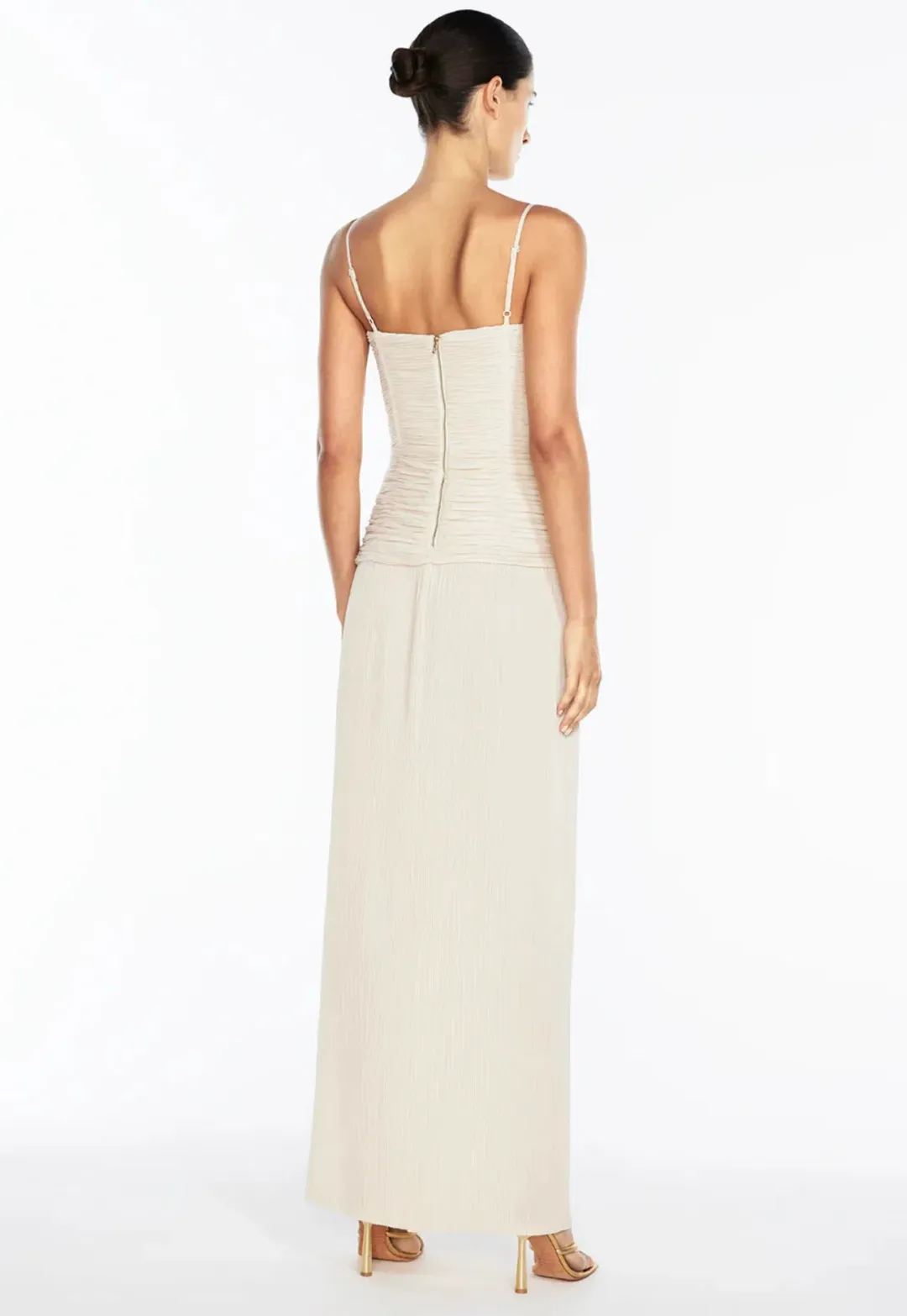 Manning Cartell Double Time Pleat Dress in Nougat Size 6 for rent on The Volte - main image