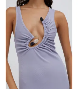 Christopher Esber Spiral Crystal Tank Dress in Lavender Size AU 8 for rent on The Volte - image 2