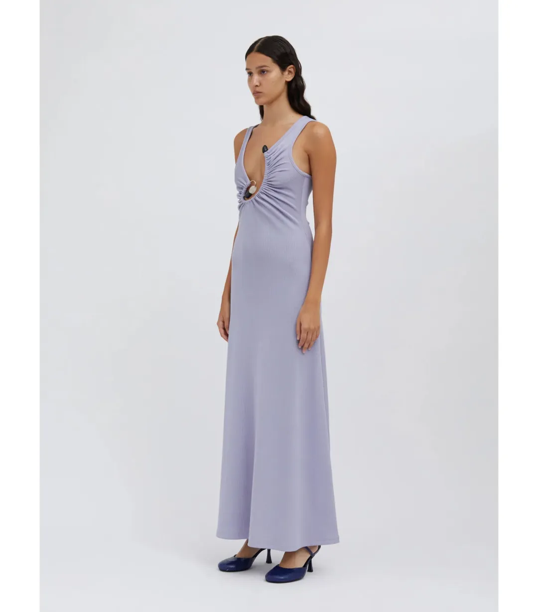 Christopher Esber Spiral Crystal Tank Dress in Lavender Size AU 8 for rent on The Volte - main image