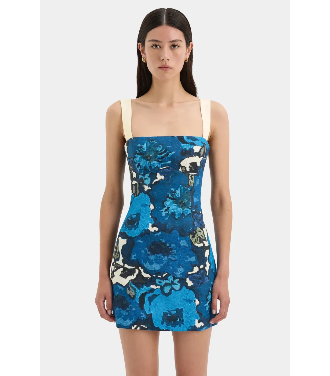 Sir Camellia Mini Dress Blue Floral Size 3 for rent on The Volte - main image