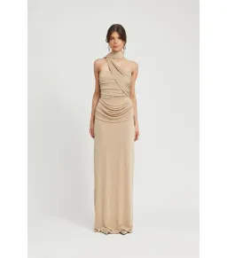 Tojha Lesha Maxi Dress in Champagne Size AU 8  for rent on The Volte - image 1