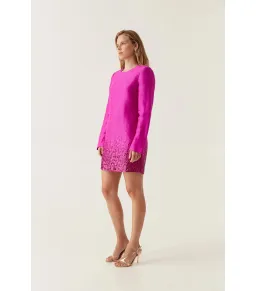 Aje Reflection Sequin Mini Dress in Deep Magenta Size AU 8 for rent on The Volte - image 2