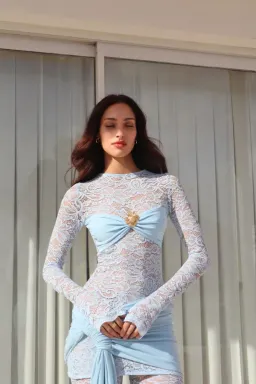 Deconduarte Ortigia Mini Dress Blue Size XS / AU 6 for rent on The Volte - image 4