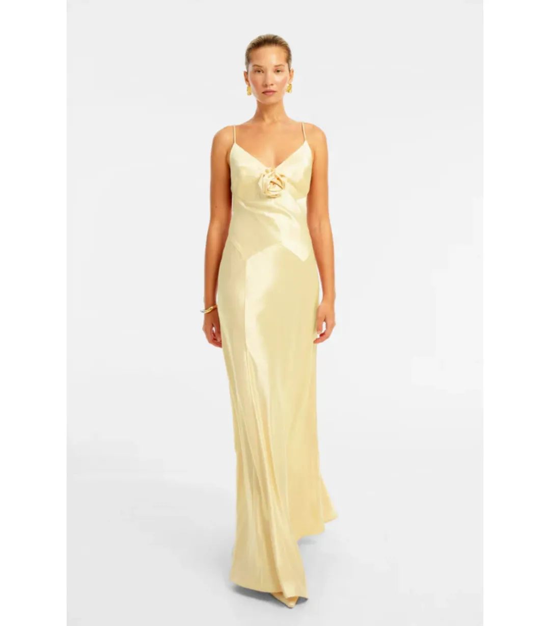Bubish Savannah Rosette Gown in Yellow Size S / AU 8 for rent on The Volte - main image