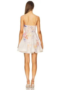 Zimmermann Crush Twist Front Mini Dress Multi Floral Size 0 / AU 8 for rent on The Volte - image 3