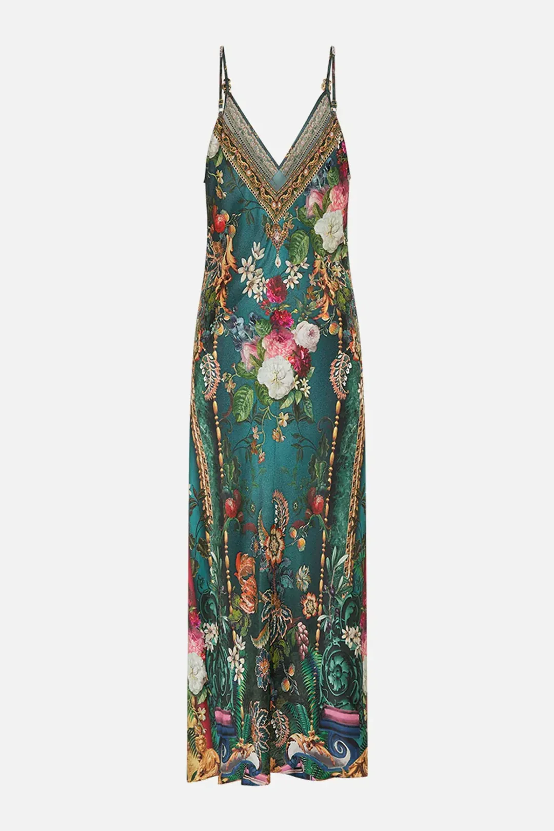 Camilla Verdis World V Neck Bias Slip Floral Size L / AU 14 for rent on The Volte - main image
