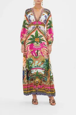 Camilla Alessandros Atlantis Printed Lantern Sleeve Dress Multi Size 14 for rent on The Volte - image 1