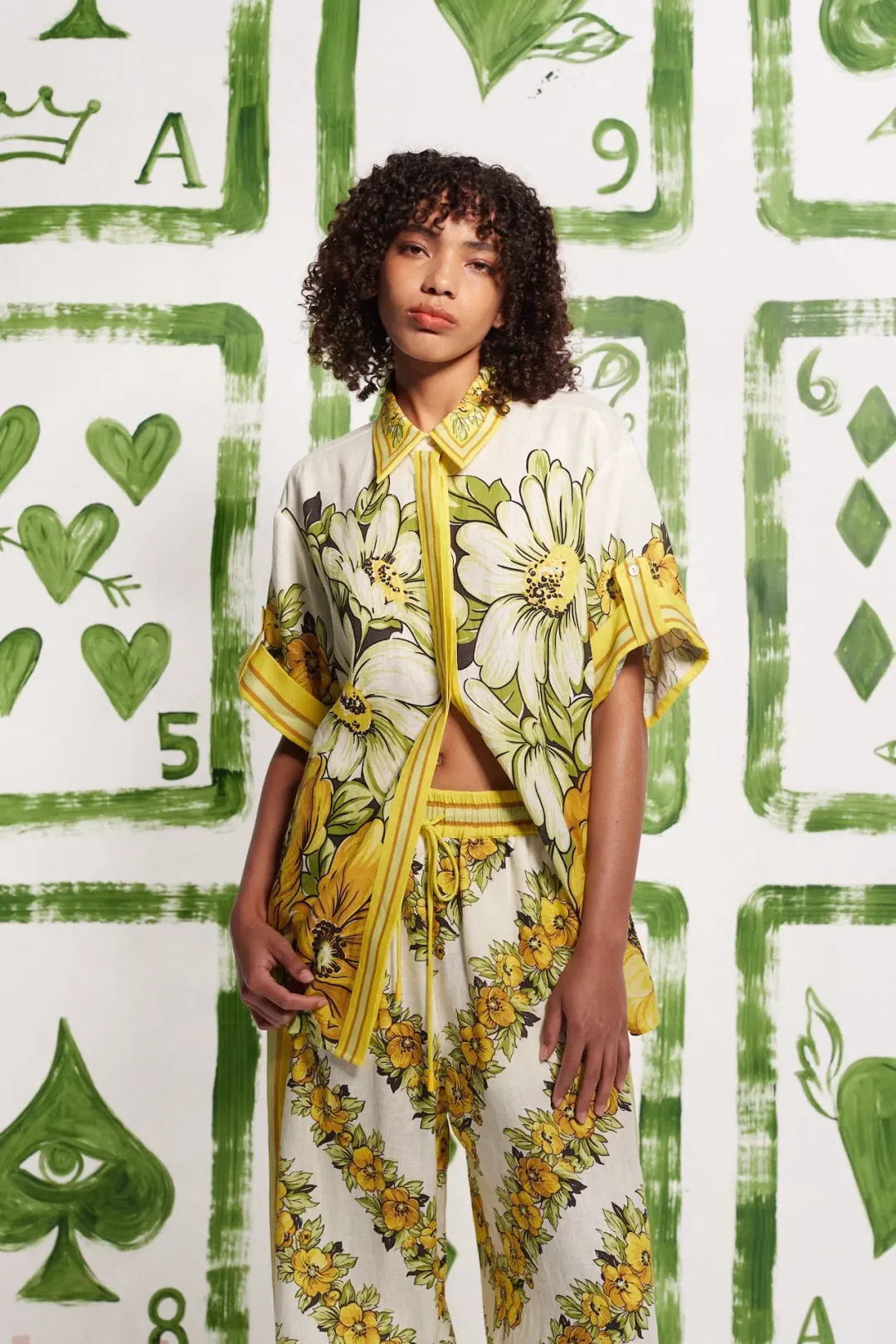 Alemais Gisela Linen Shirt Floral Size 14  for rent on The Volte - main image