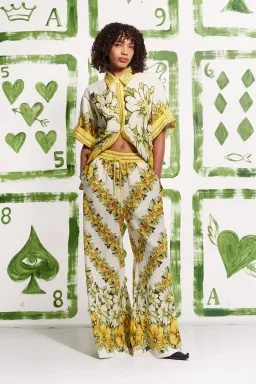 Alemais Gisela Linen Shirt Floral Size 14  for rent on The Volte - image 1