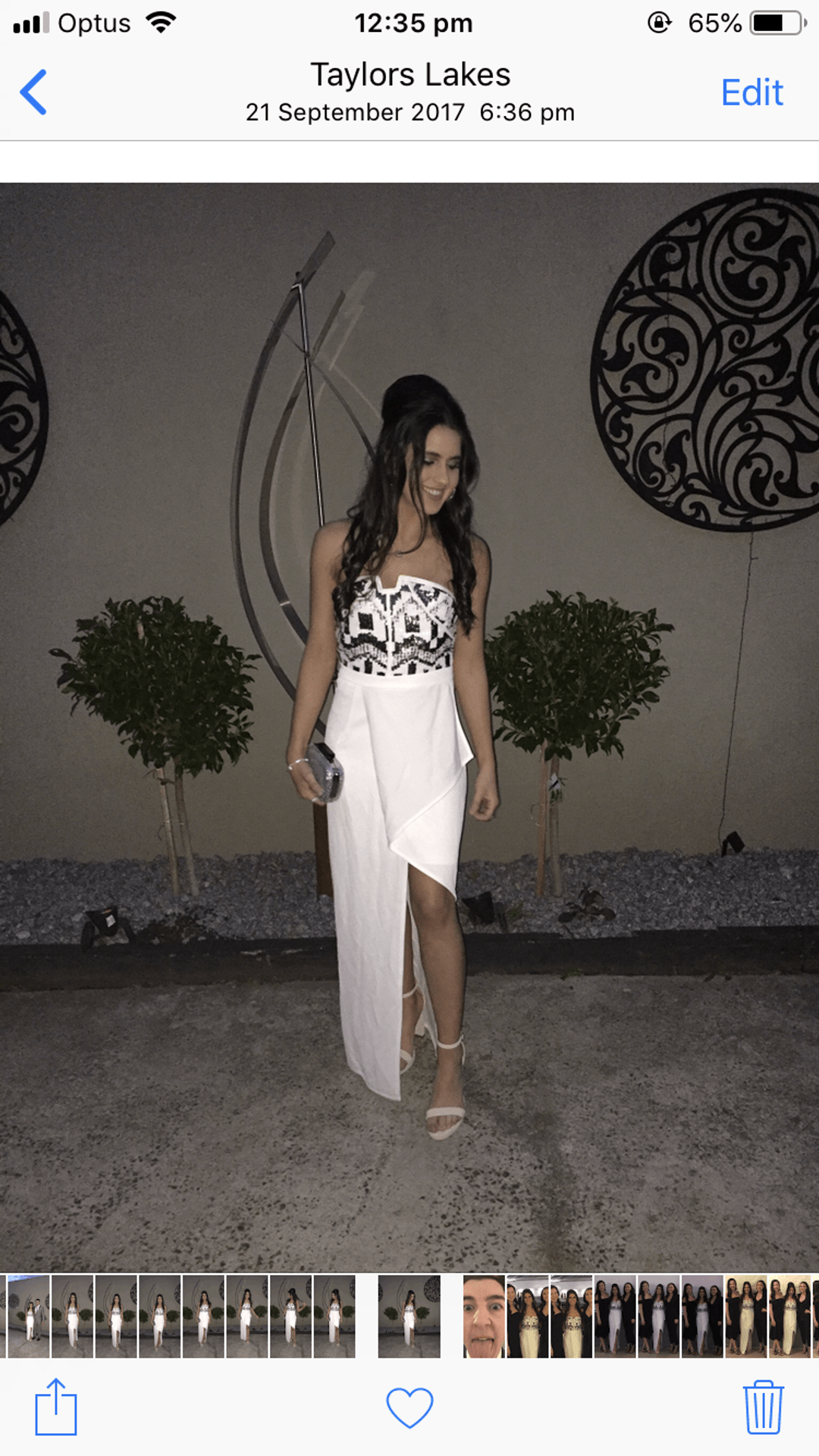 Bariano white formal dress white size 6 for rent on The Volte - main image