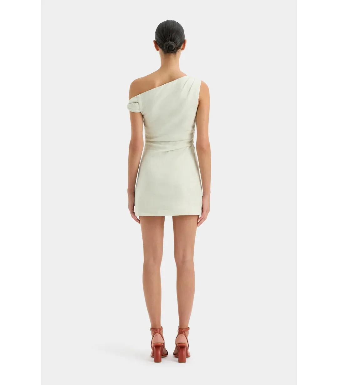 Sir the Label Iris Twist Mini Dress Light Sage Size AU 10 for rent on The Volte - main image