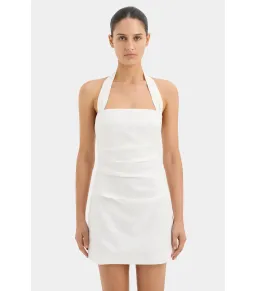Sir the Label Noemi Halter Mini Dress Ivory Size AU 8 for rent on The Volte - image 2