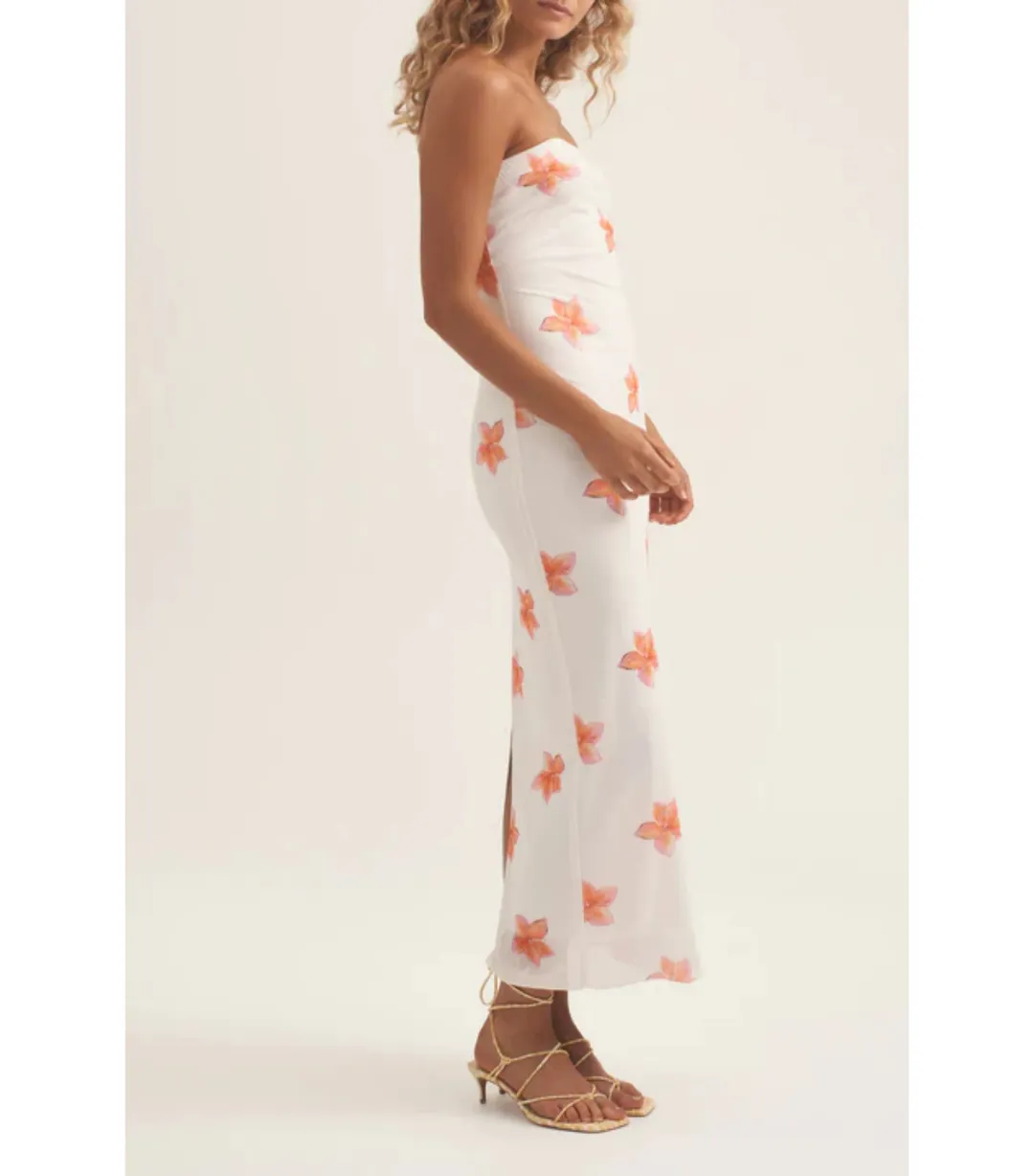 Ownley Petra Midi Dress Frangipani Size AU 8 for rent on The Volte - main image