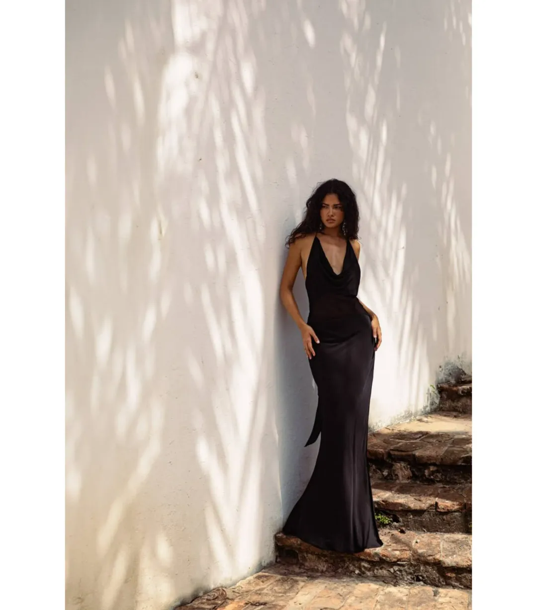 Rat & Boa Orchid Dress Black Size AU 8 for rent on The Volte - main image