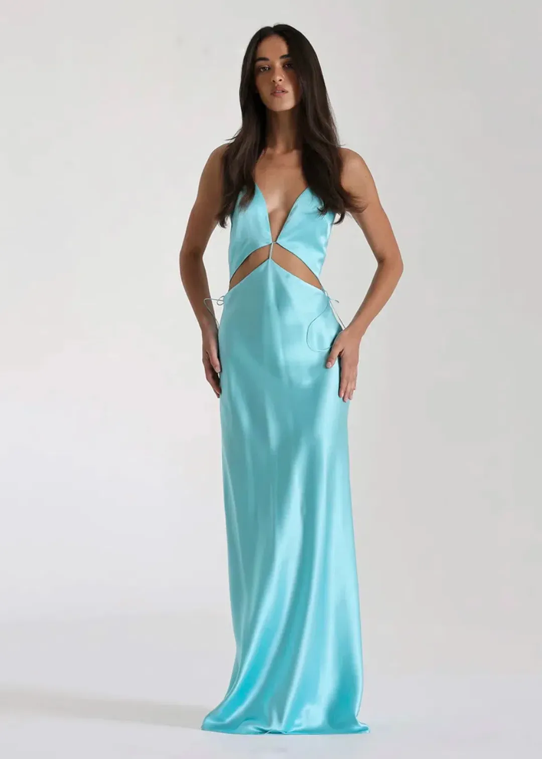 Natalie Rolt Iris Gown in Turquoise Size AU 8 for rent on The Volte - main image