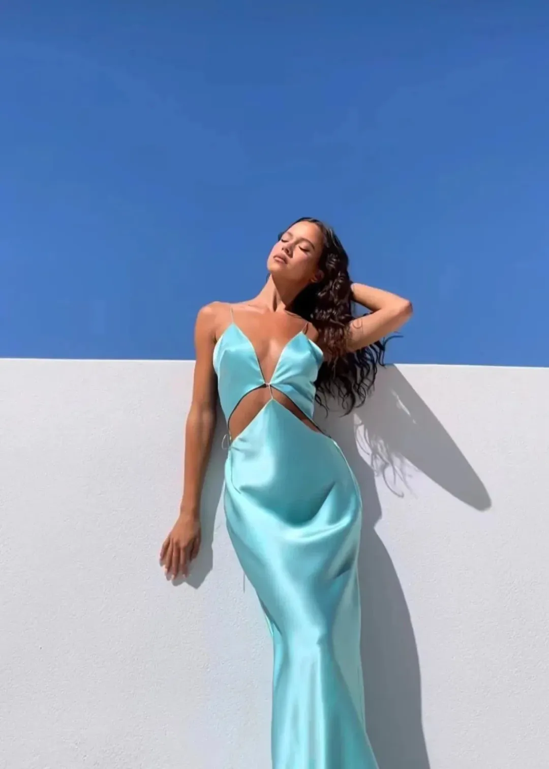 Natalie Rolt Iris Gown in Turquoise Size AU 8 for rent on The Volte - main image