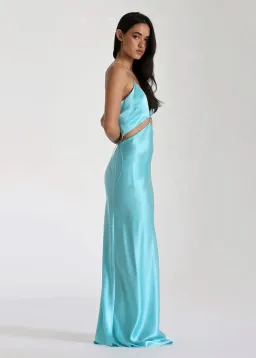Natalie Rolt Iris Gown in Turquoise Size AU 8 for rent on The Volte - image 2